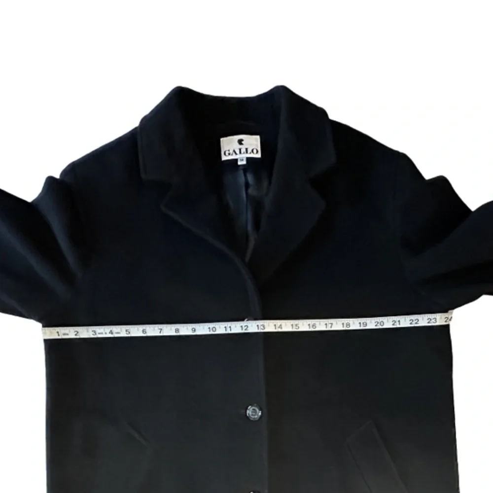 Cashmere Wool GALLO | Full Length Button Up Collared Over Coat Jacket